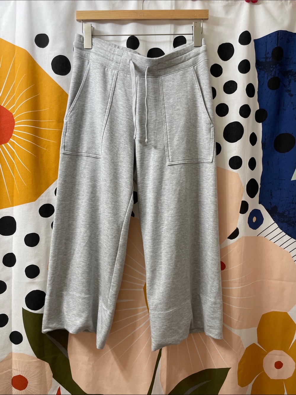Quince super soft Light Gray Wide-Leg Drawstring Sweatpants